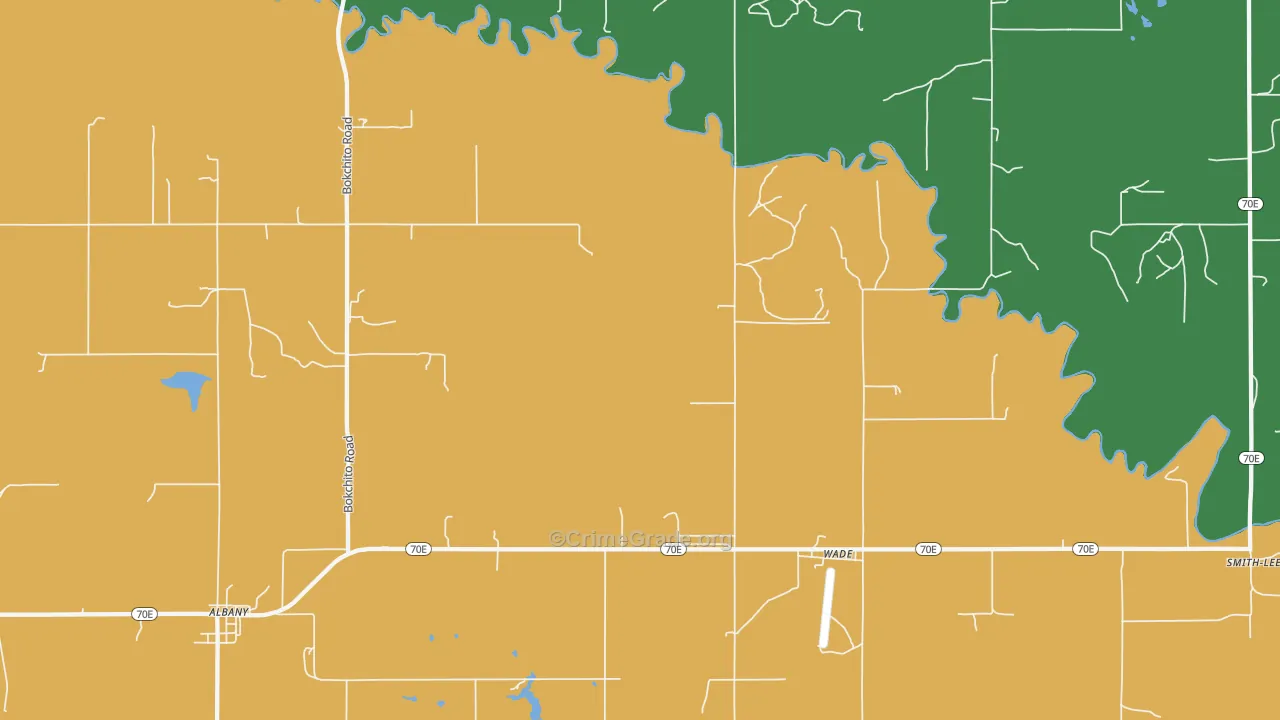 Wade, OK Map of Murder Rates
