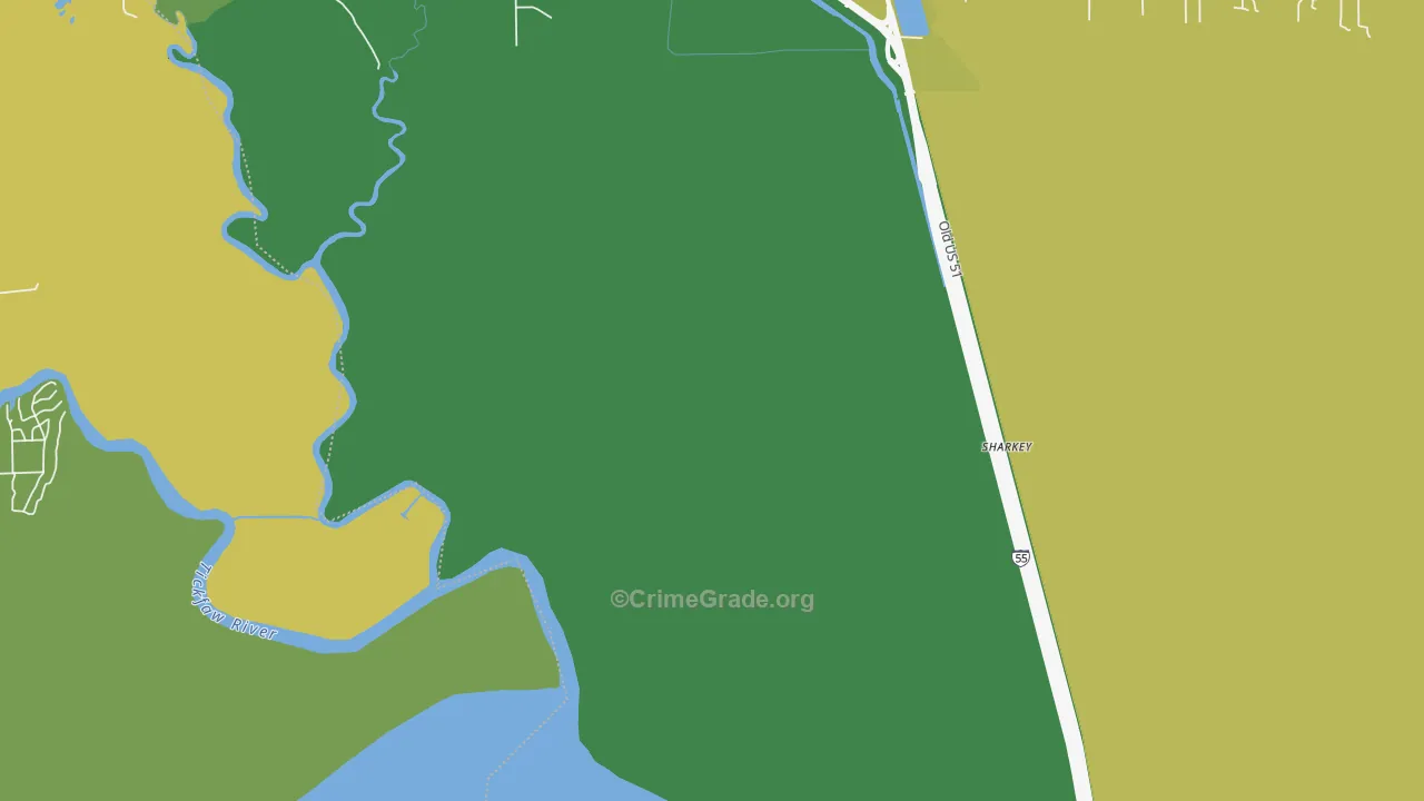 Wadesboro, LA Map of Murder Rates