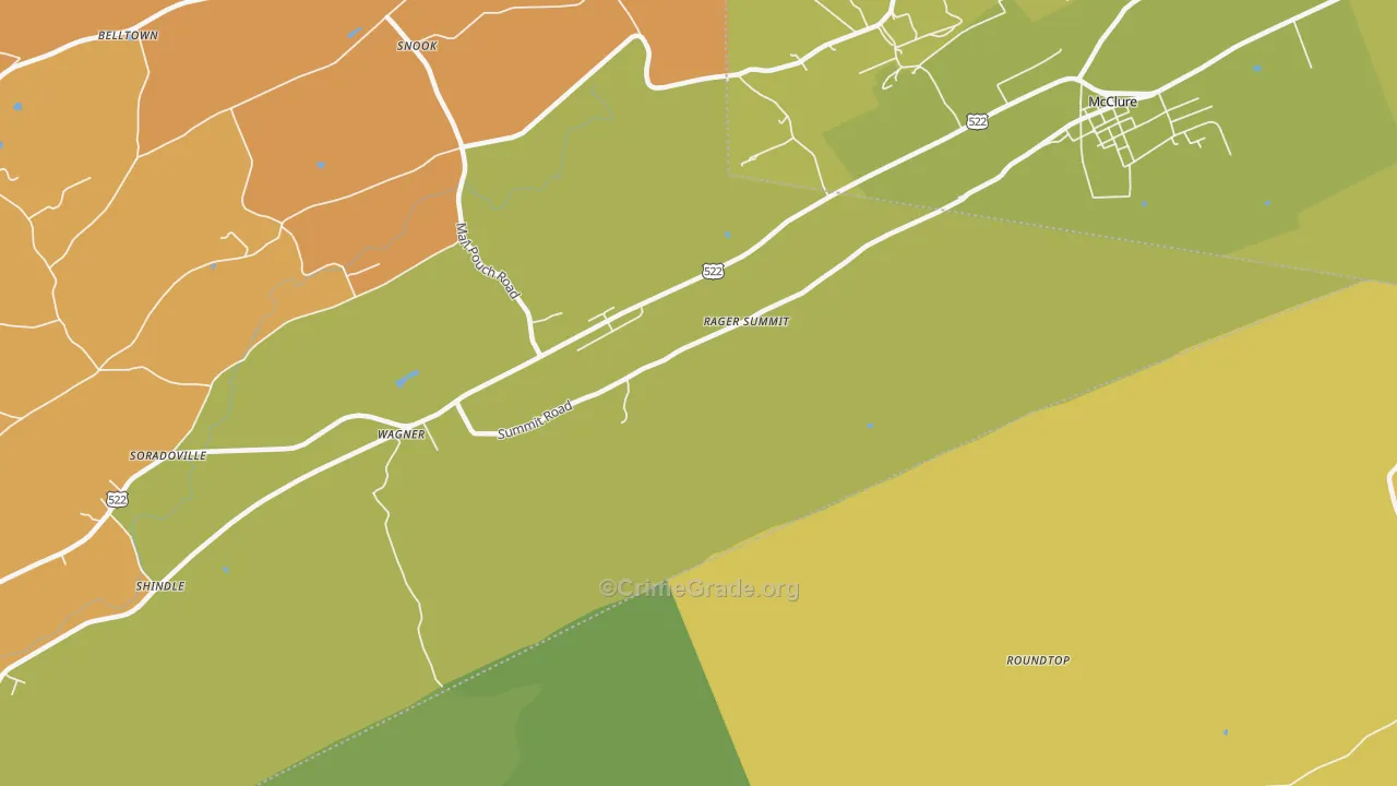 Wagner, PA Map of Murder Rates