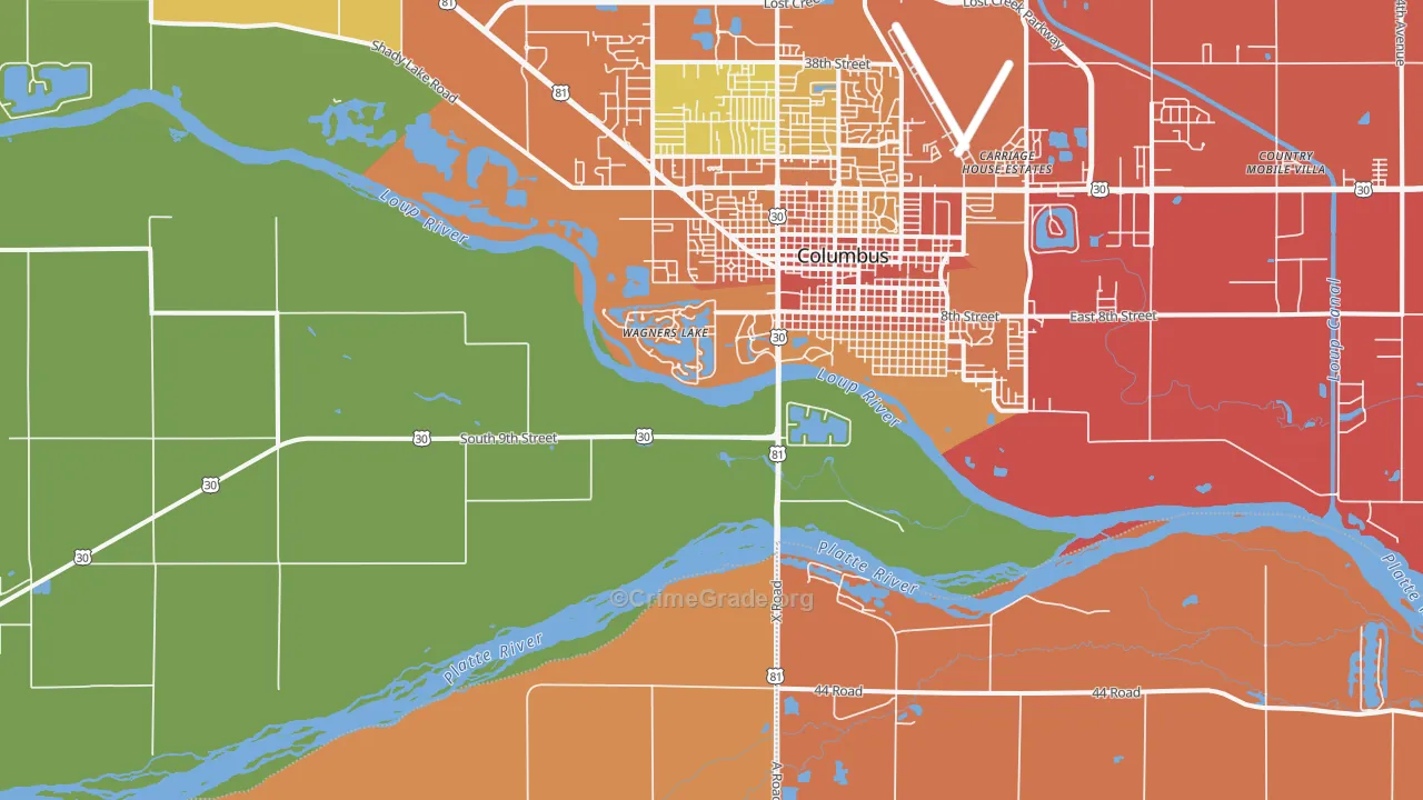 Wagners Lake, NE Map of Murder Rates