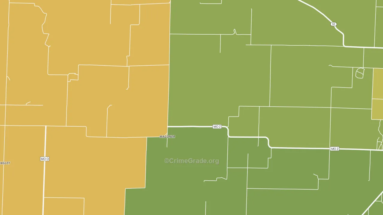 Wagoner, MO Map of Murder Rates