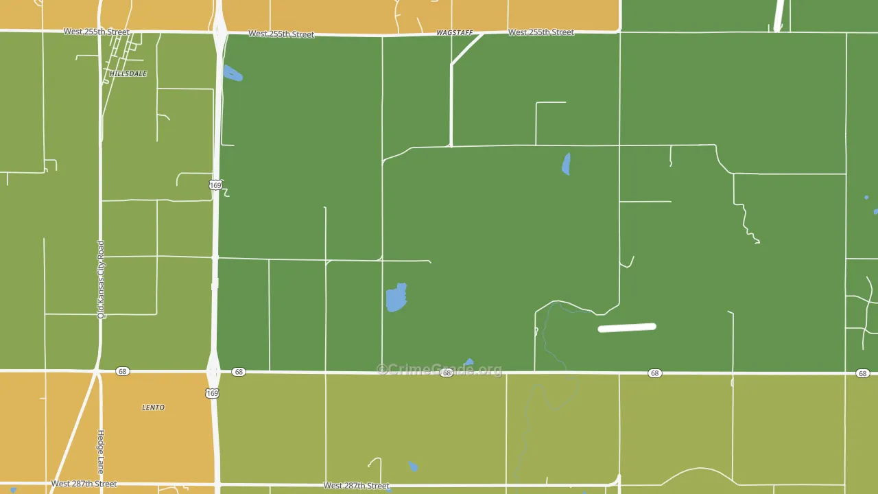 Wagstaff, KS Map of Murder Rates