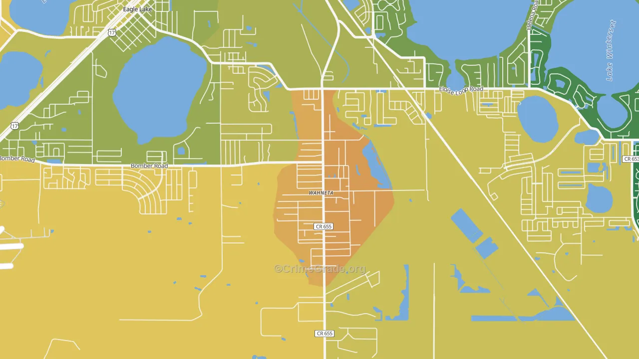 Wahneta, Winter Haven, FL Map of Murder Rates