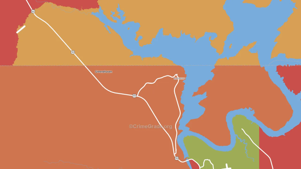 Wahweap, AZ Map of Murder Rates