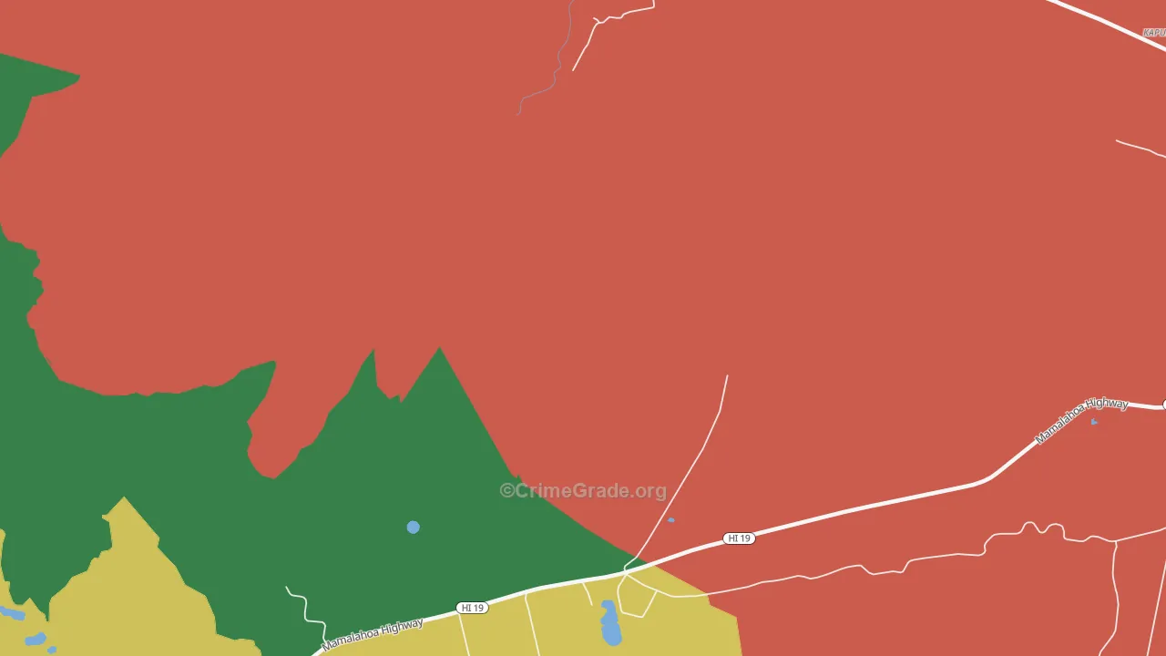 Waipio, HI Map of Murder Rates