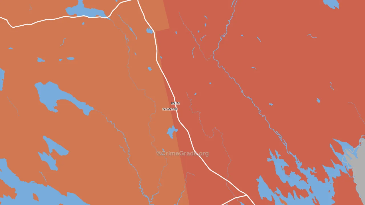 Waite, ME Map of Murder Rates