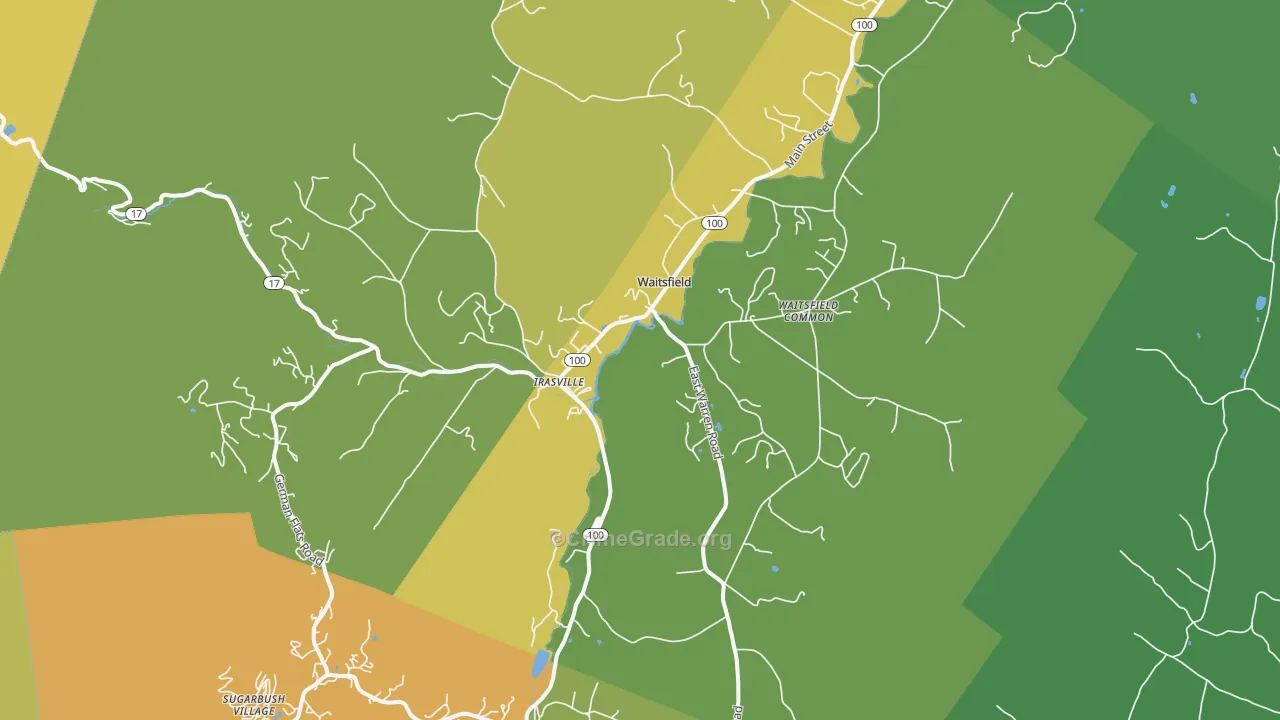 Waitsfield, VT Map of Murder Rates