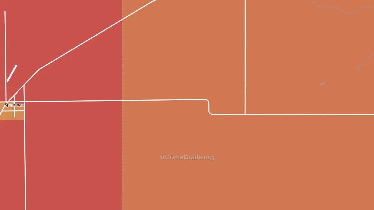 Waka, TX Map of Murder Rates
