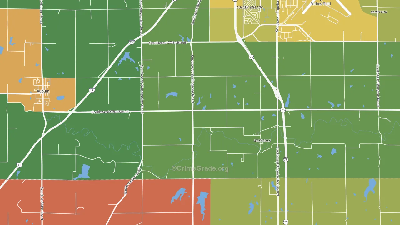 Wakarusa, KS Map of Murder Rates