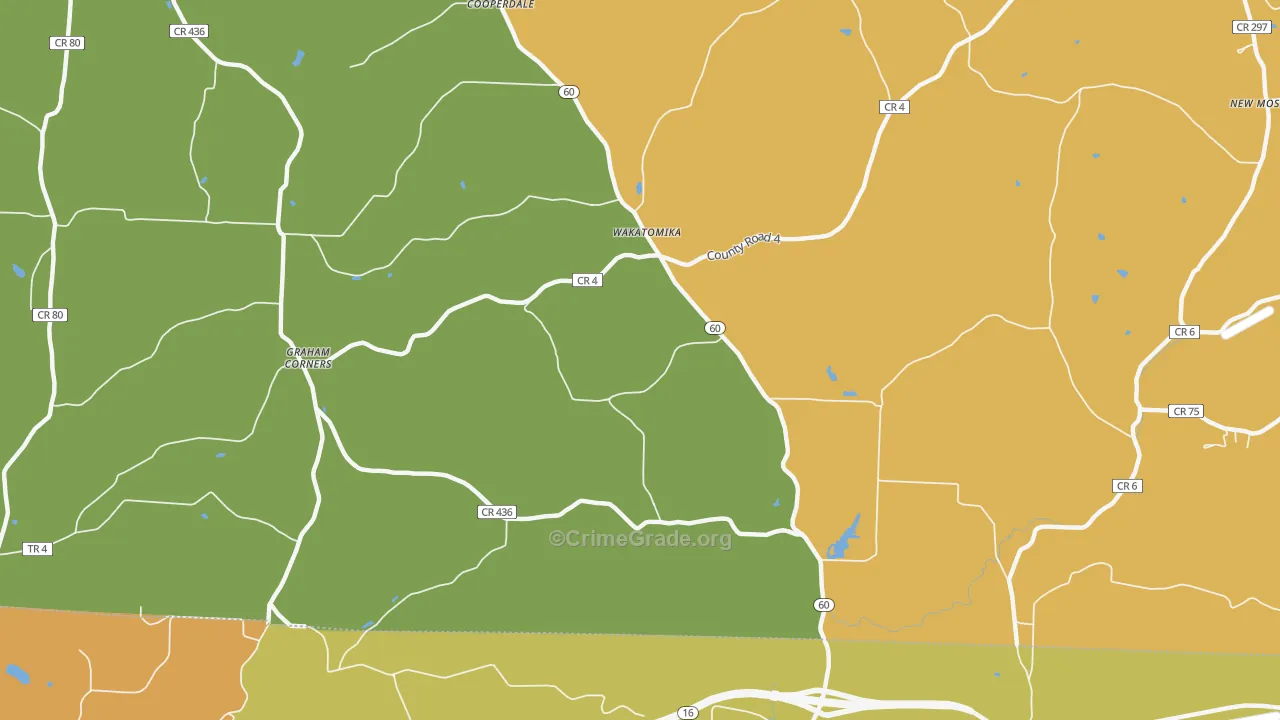 Wakatomika, OH Map of Murder Rates
