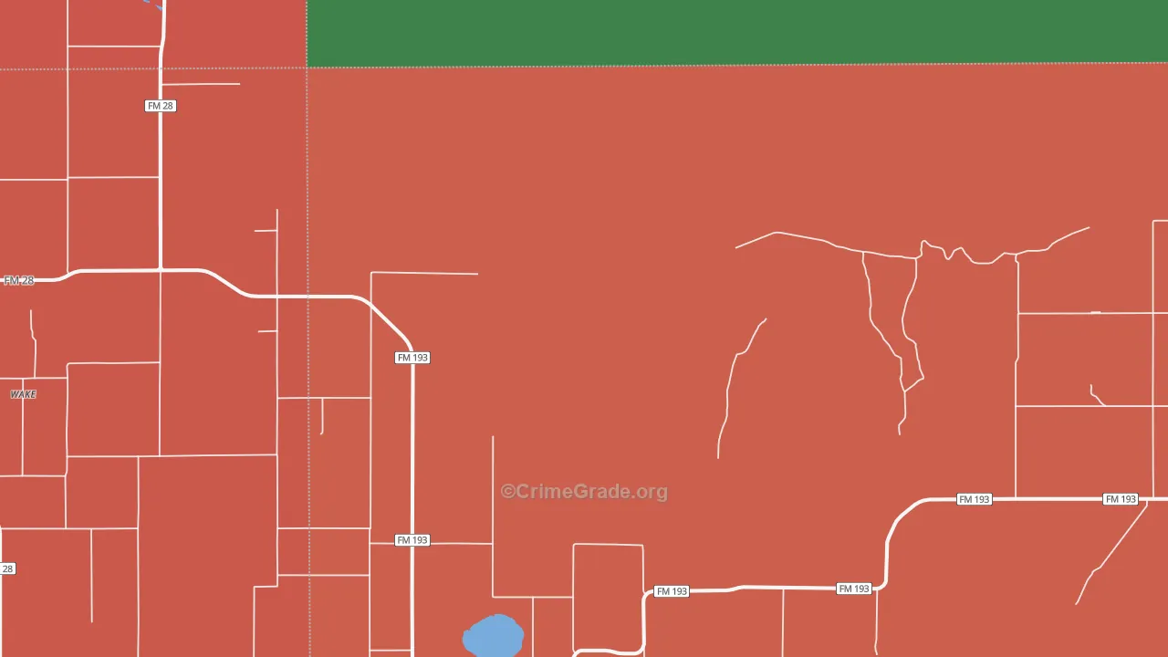 Wake, TX Map of Murder Rates