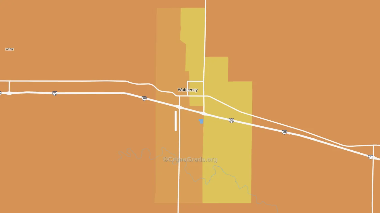 Wakeeney, KS Map of Murder Rates