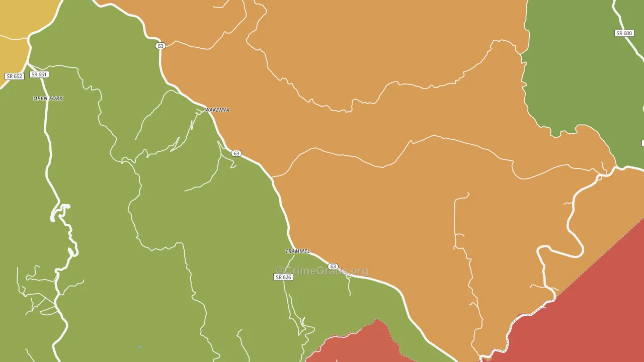 Wakenva, VA Map of Murder Rates