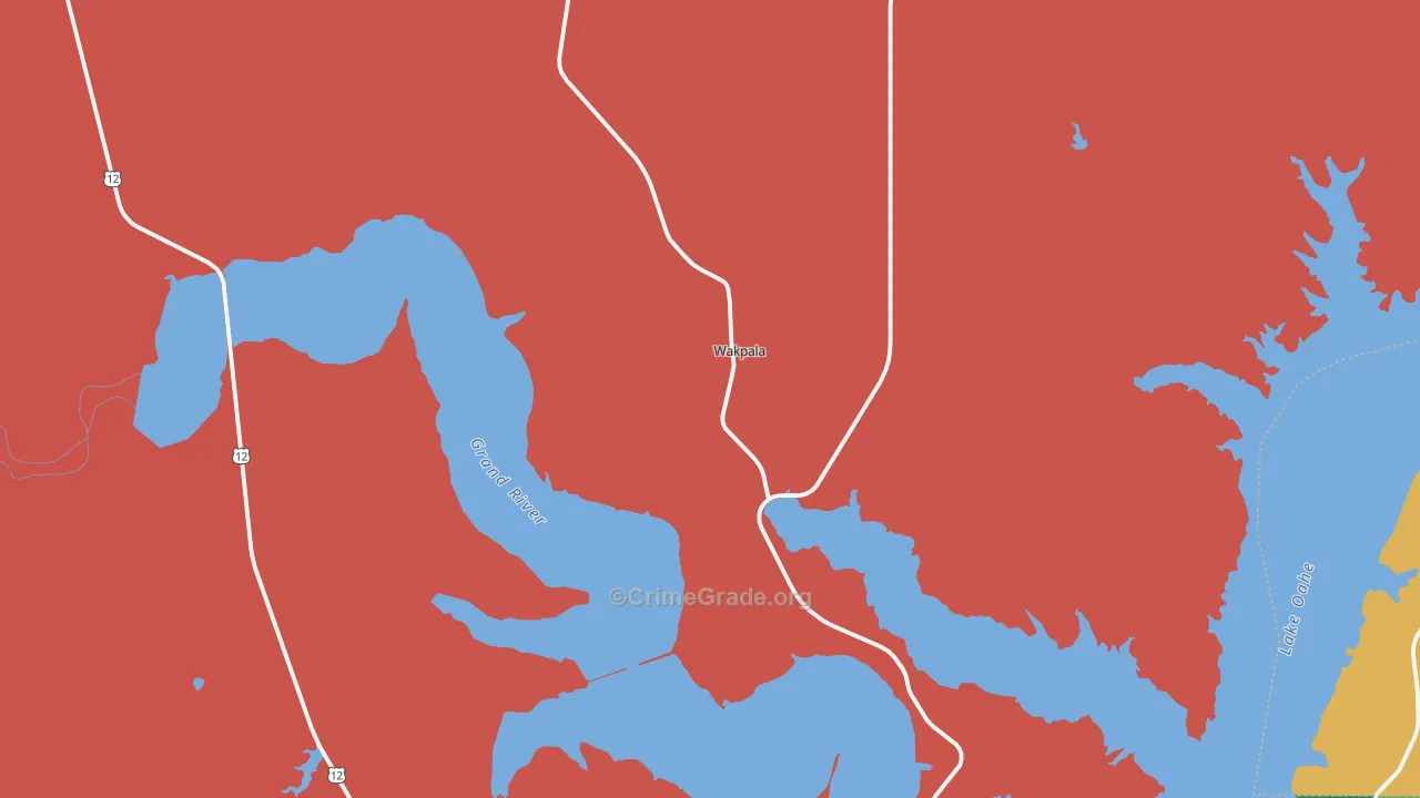 Wakpala, SD Map of Murder Rates