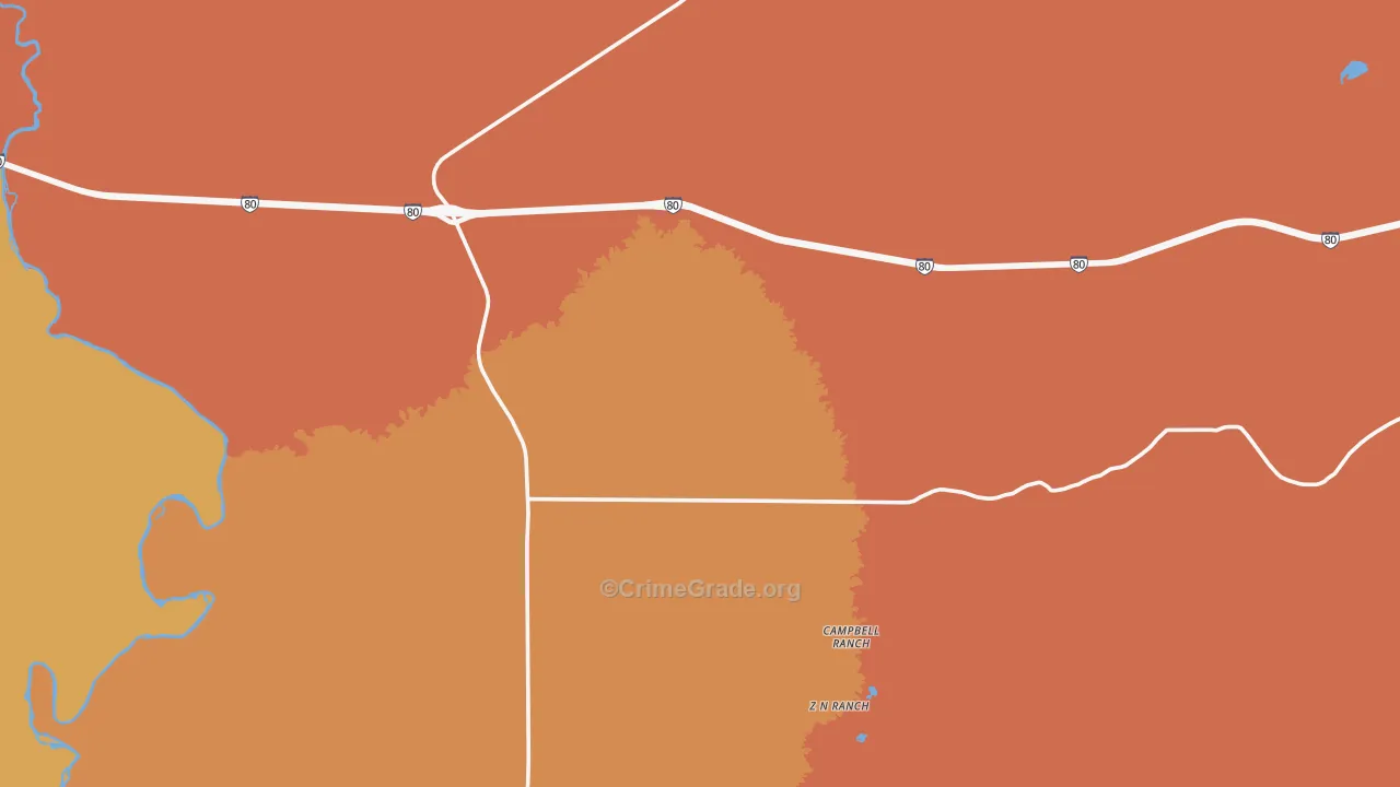 Walcott, WY Map of Murder Rates
