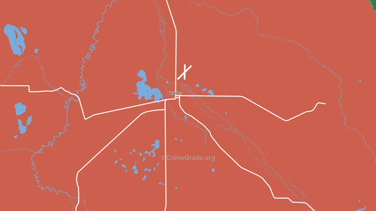 Walden, CO Map of Murder Rates