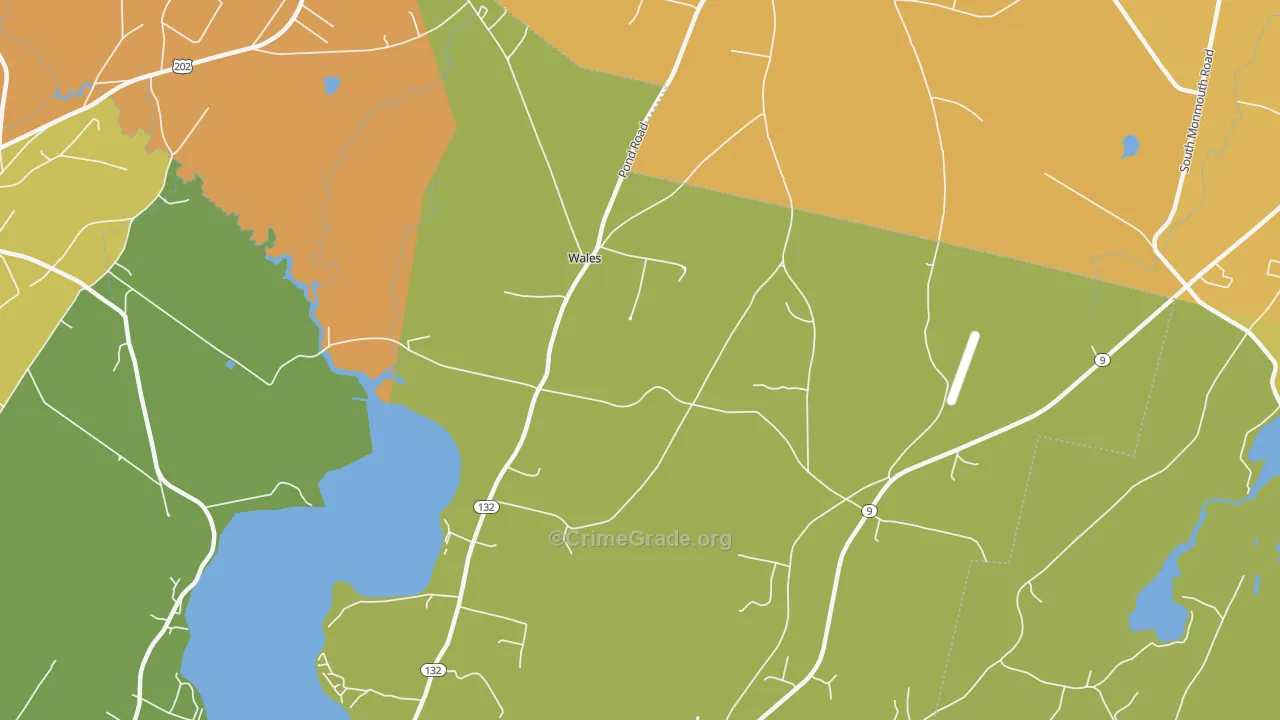 Wales Corner, ME Map of Murder Rates