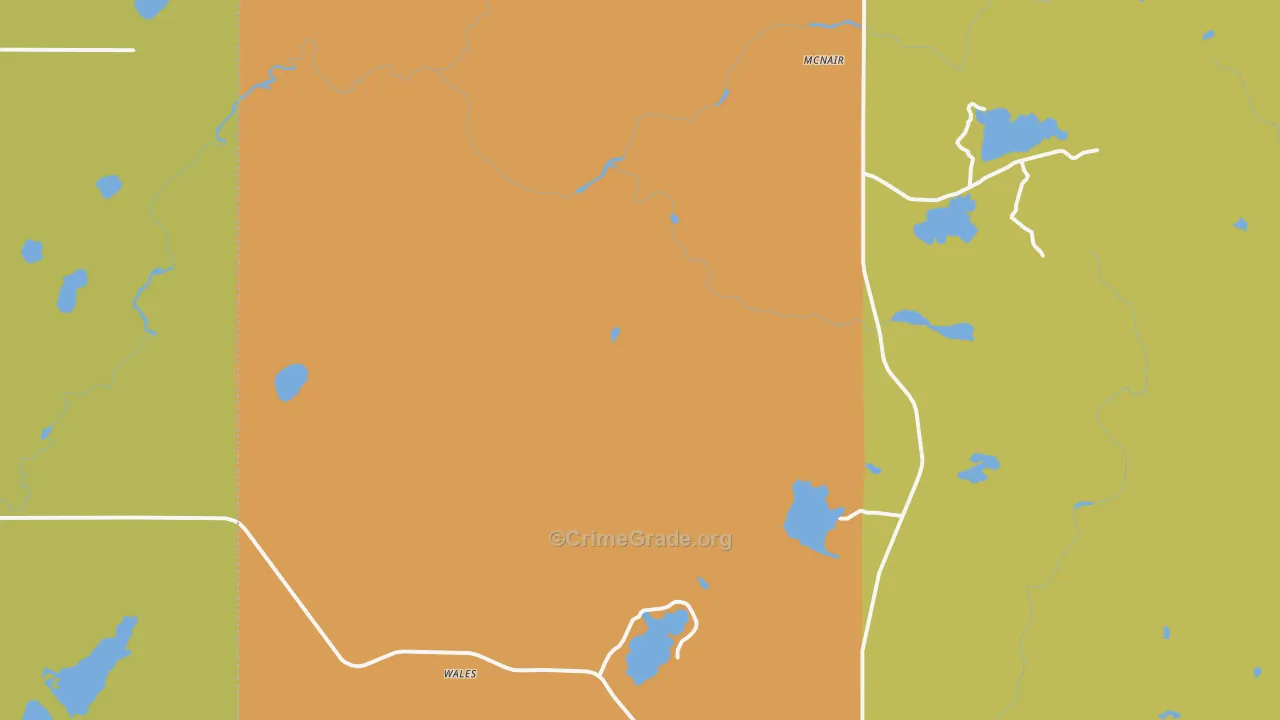 Wales, MN Map of Murder Rates