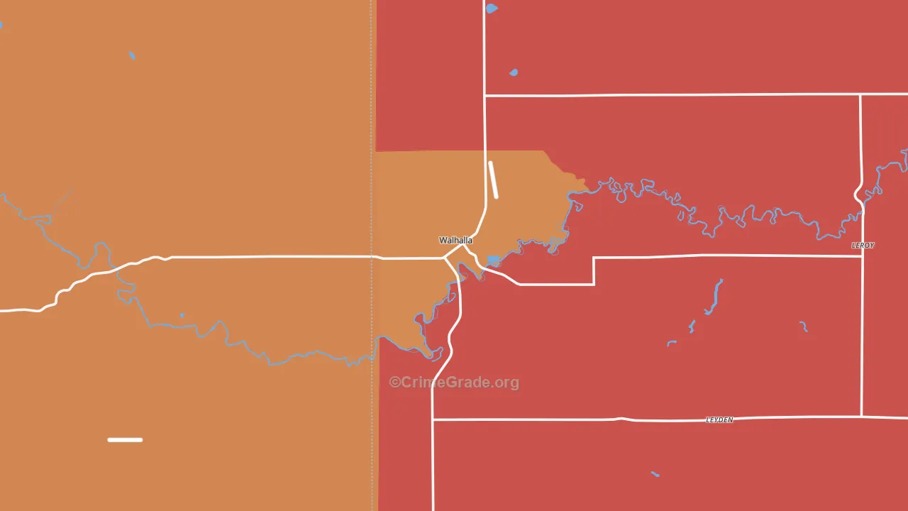 Walhalla, ND Map of Murder Rates