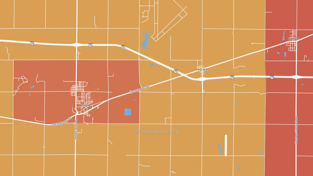 Walker, KS Map of Murder Rates