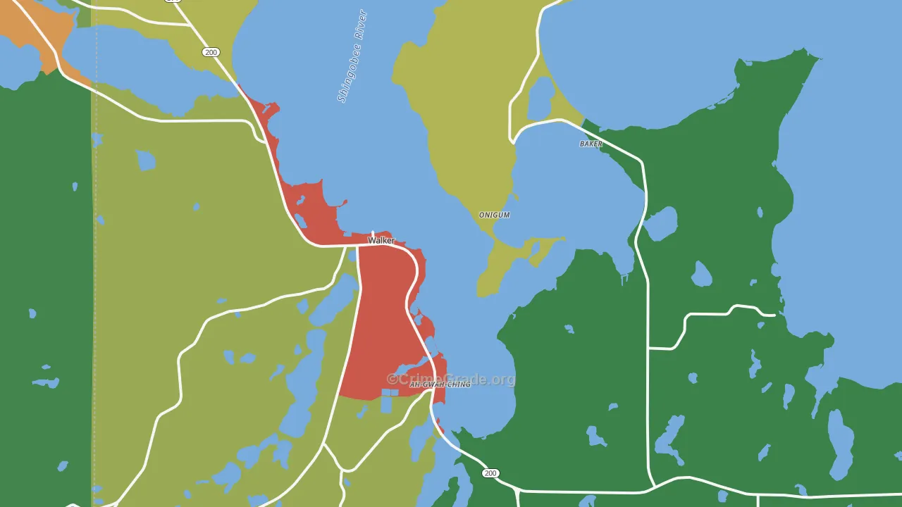 Walker, MN Map of Murder Rates