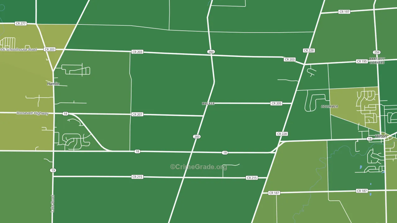 Walker, NY Map of Murder Rates