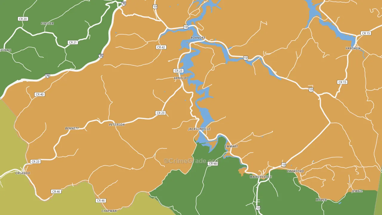 Walkersville, WV Map of Murder Rates