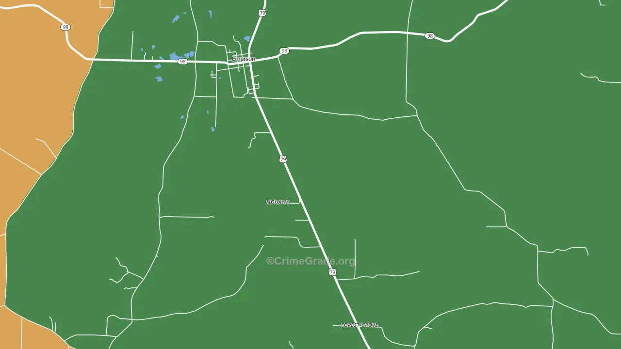 Walkerville, AR Map of Murder Rates