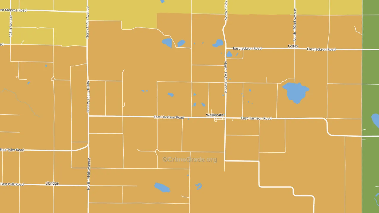 Walkerville, MI Map of Murder Rates