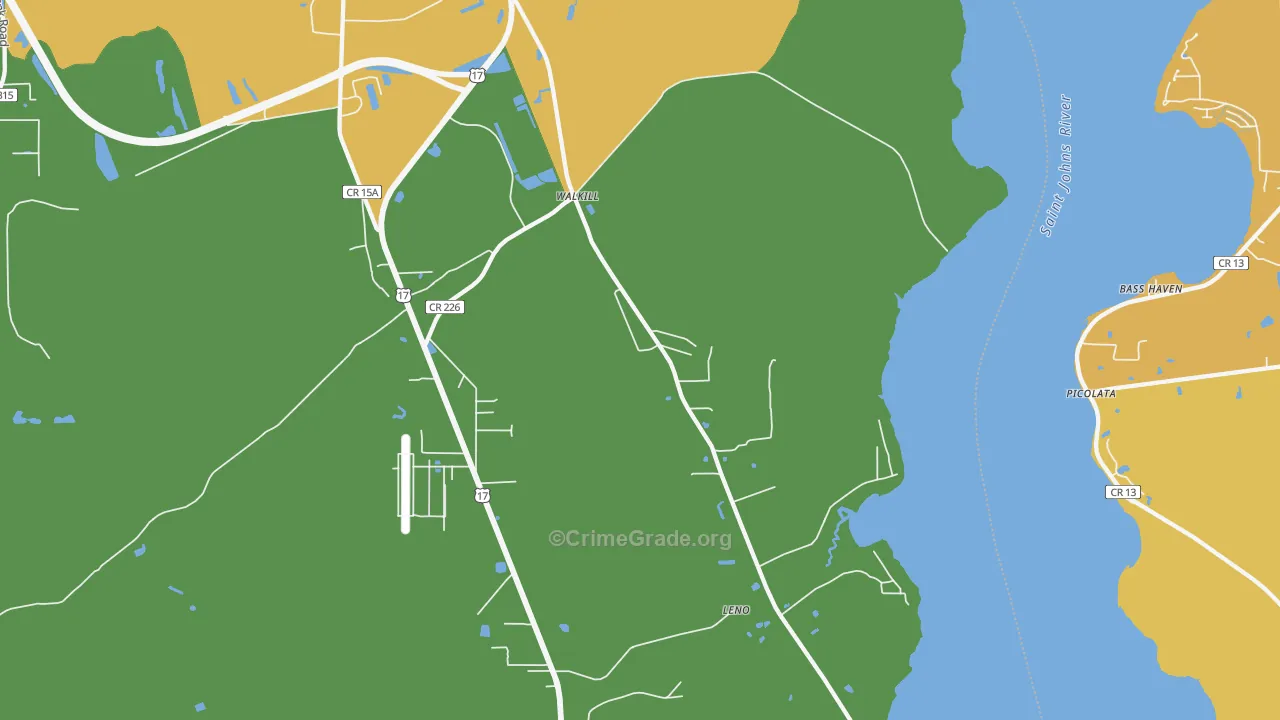 Walkill, FL Map of Murder Rates