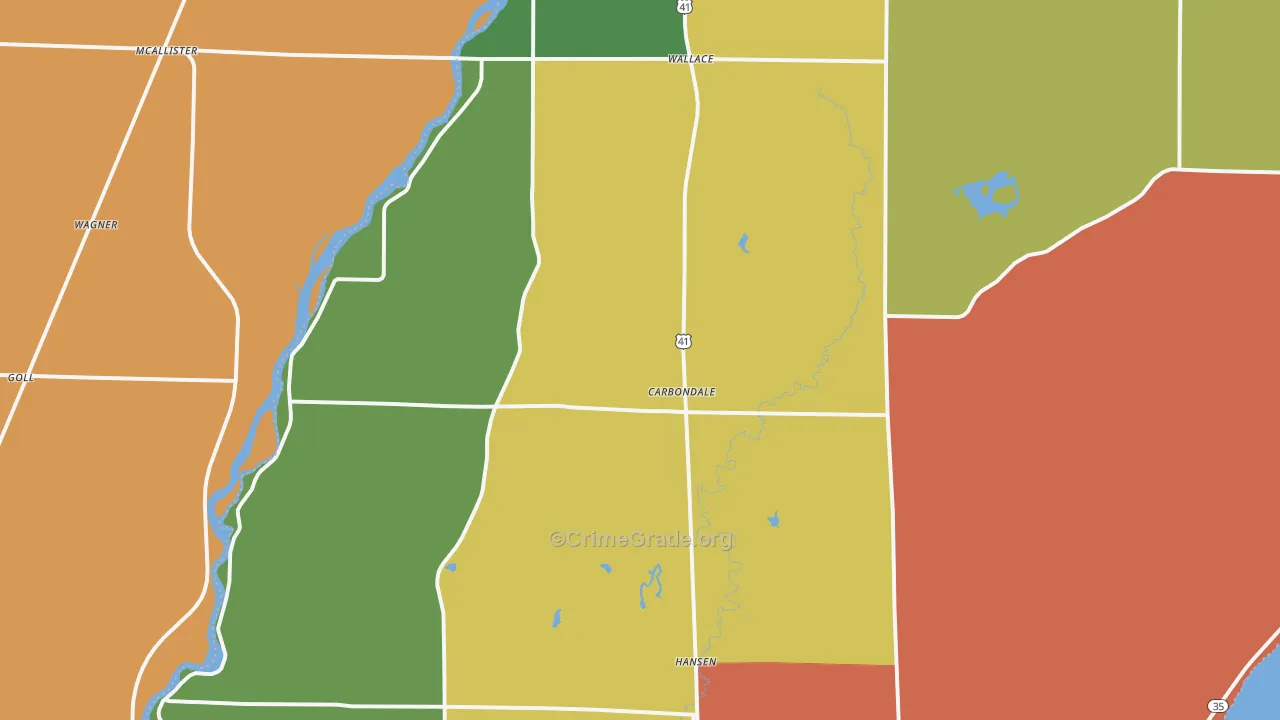 Wallace, MI Map of Murder Rates