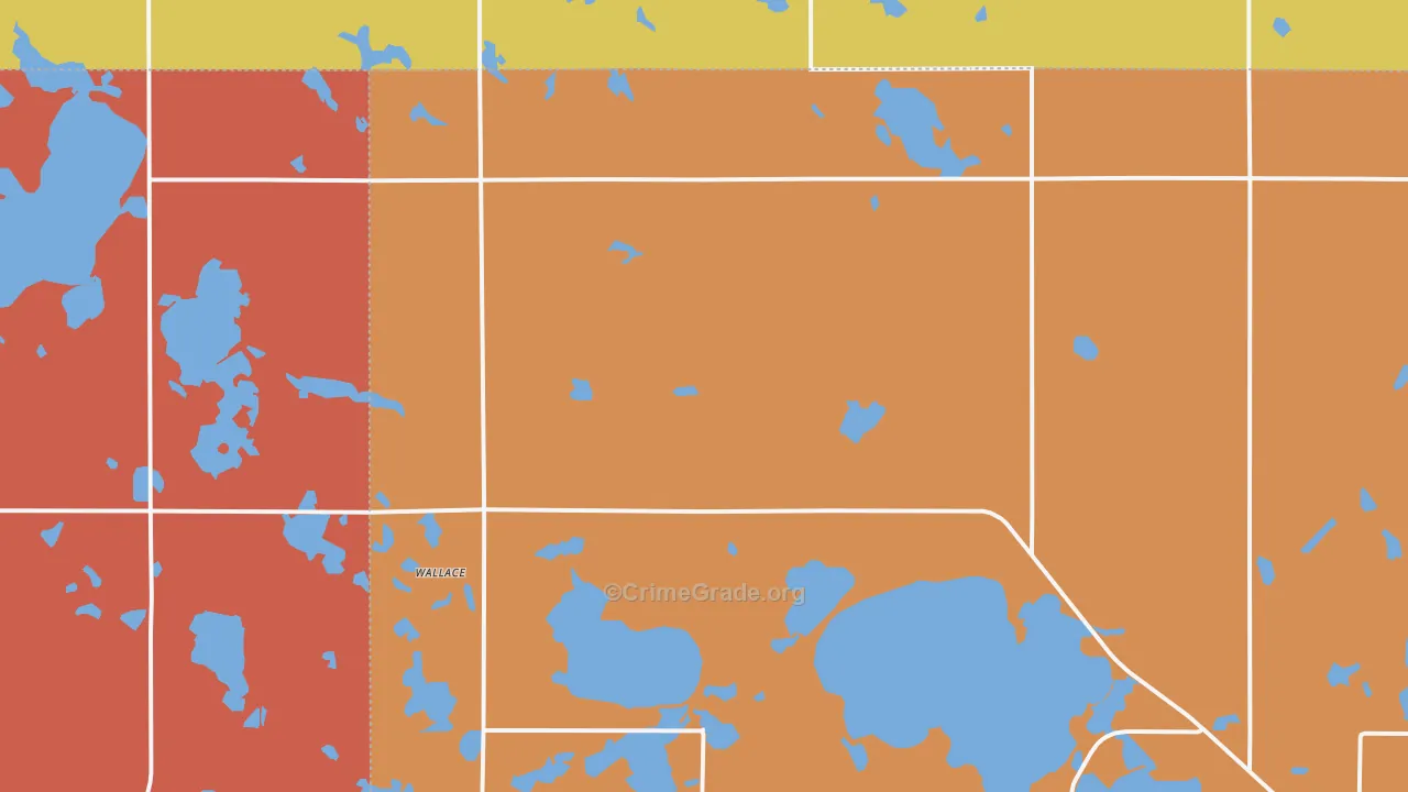 Wallace, SD Map of Murder Rates
