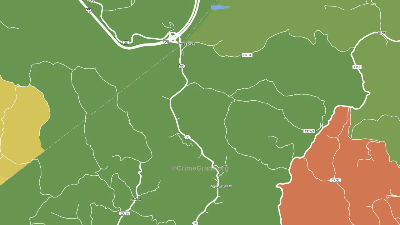 Wallback, WV Map of Murder Rates