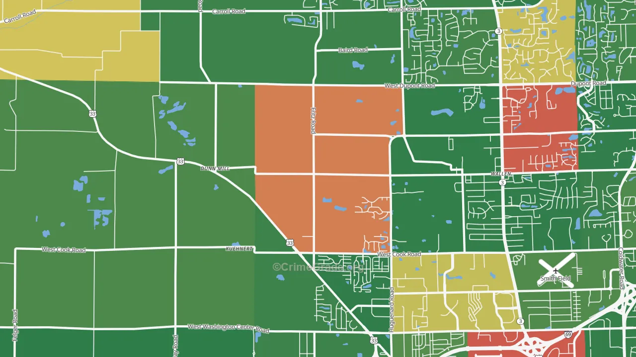 Wallen, IN Map of Murder Rates