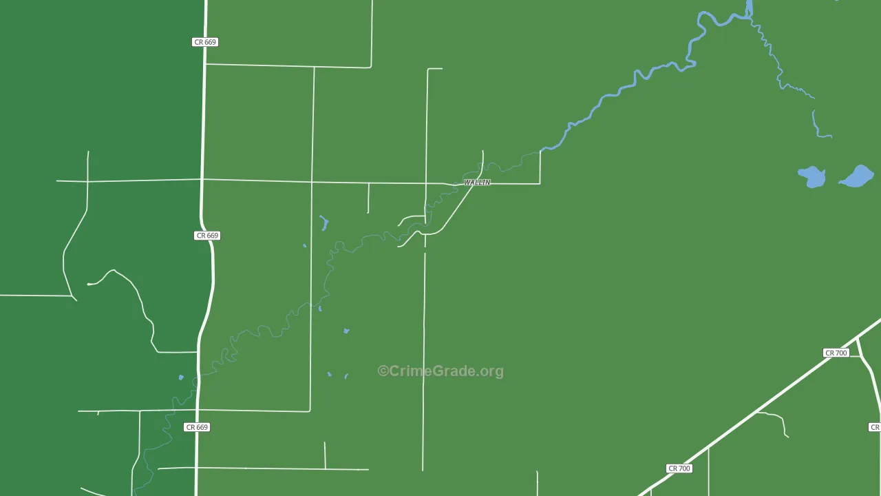 Wallin, MI Map of Murder Rates