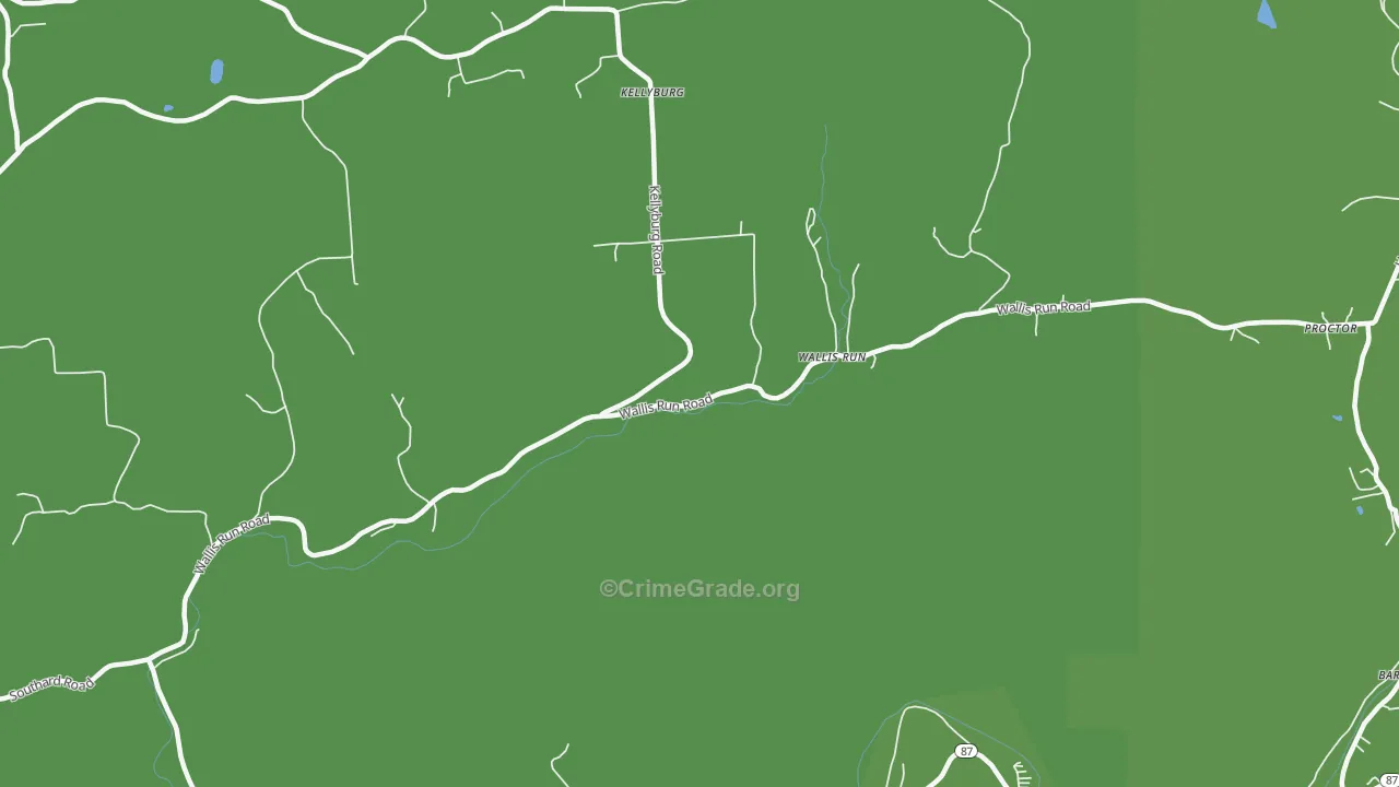 Wallis Run, PA Map of Murder Rates