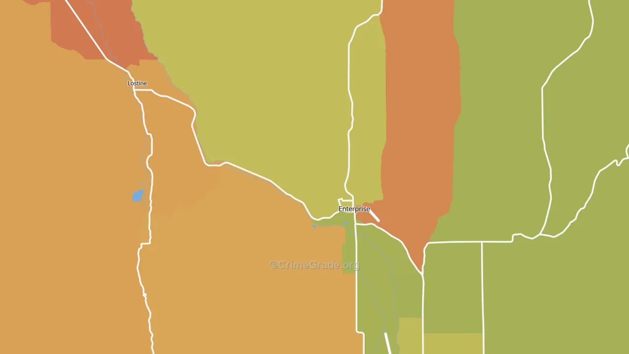 Wallowa County, OR Map of Murder Rates
