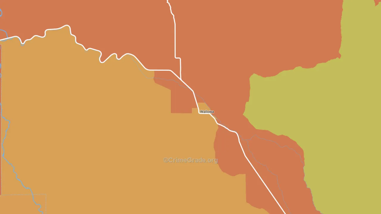 Wallowa, OR Map of Murder Rates