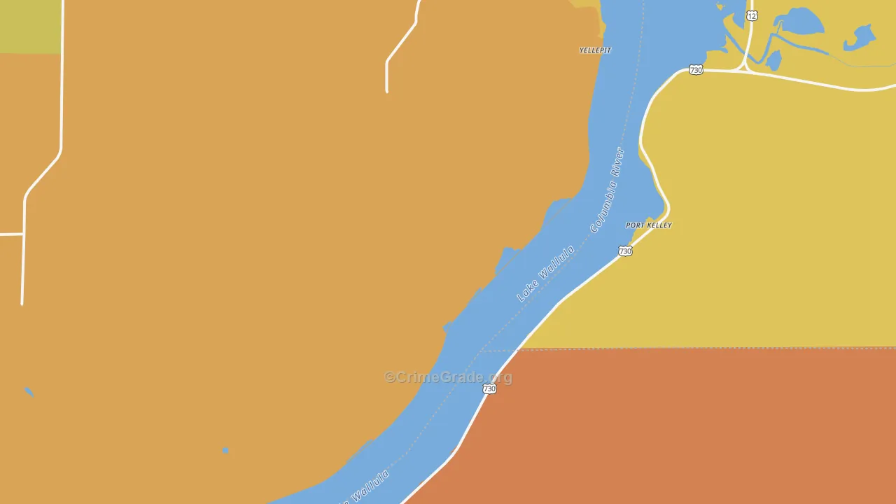 Wallula Junction, WA Map of Murder Rates