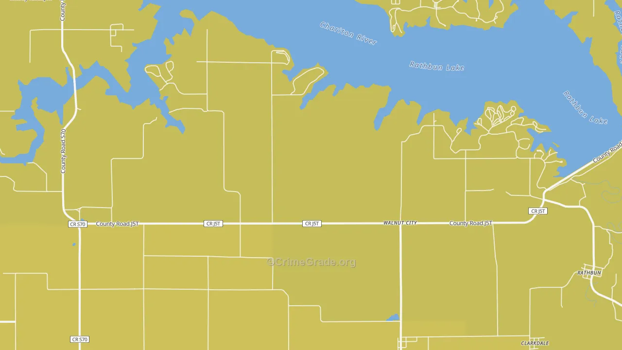 Walnut City, IA Map of Murder Rates