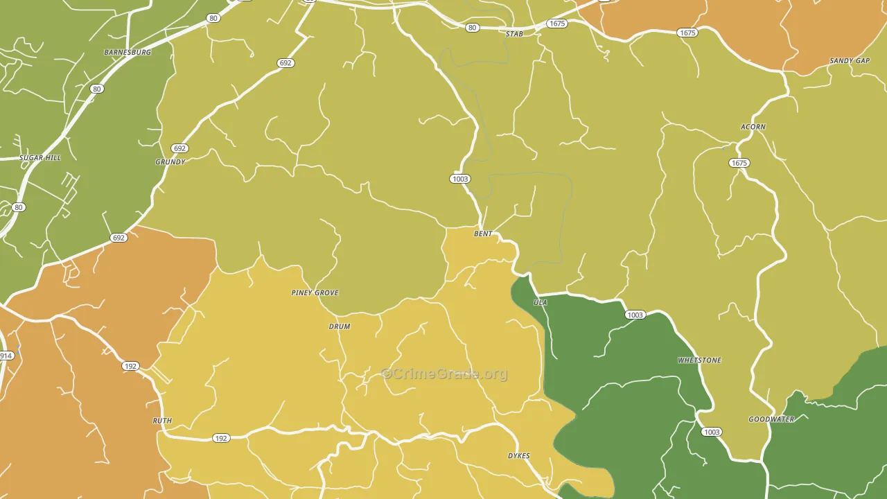Walnut Grove, KY Map of Murder Rates