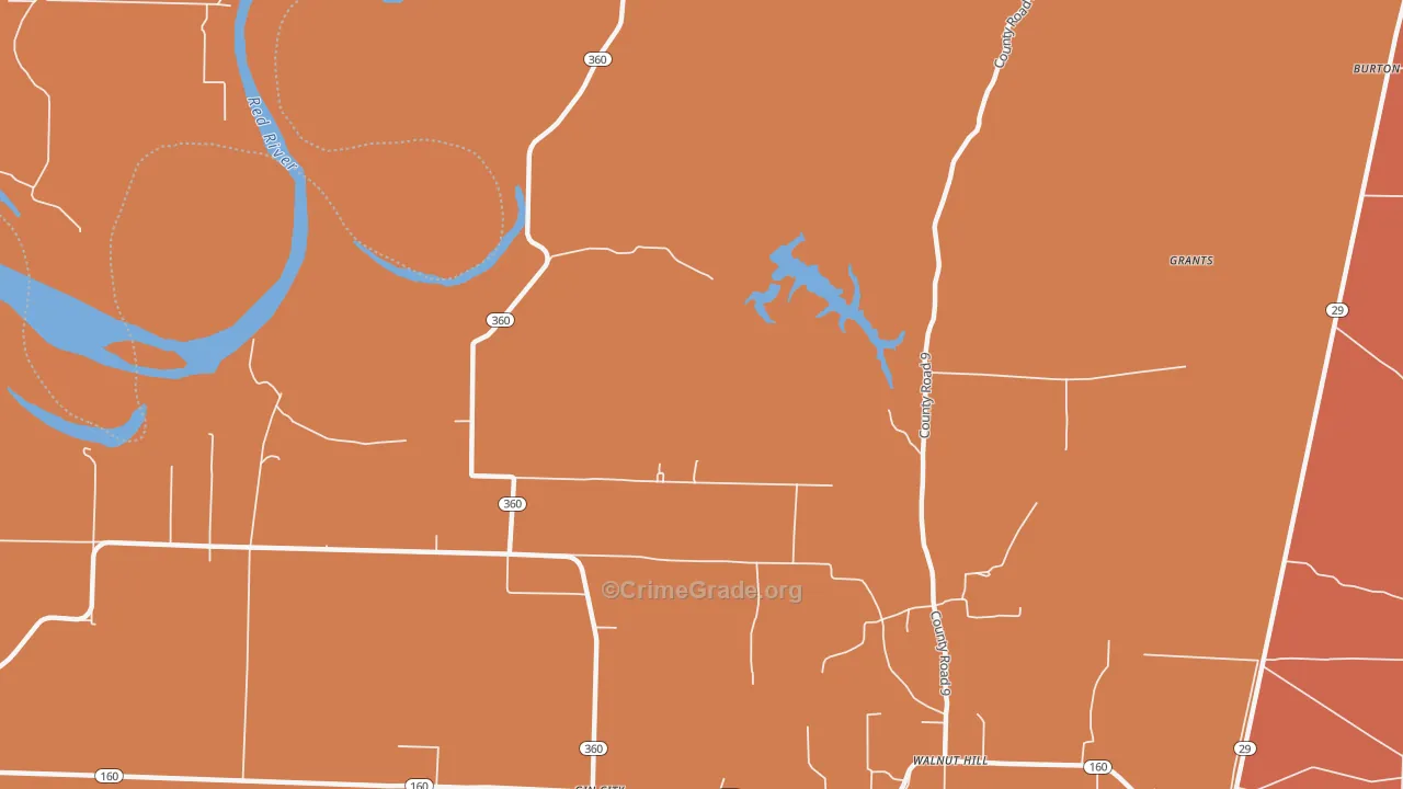 Walnut Hill, AR Map of Murder Rates