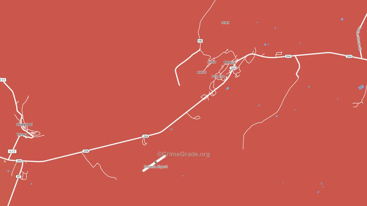 Walpi, AZ Map of Murder Rates