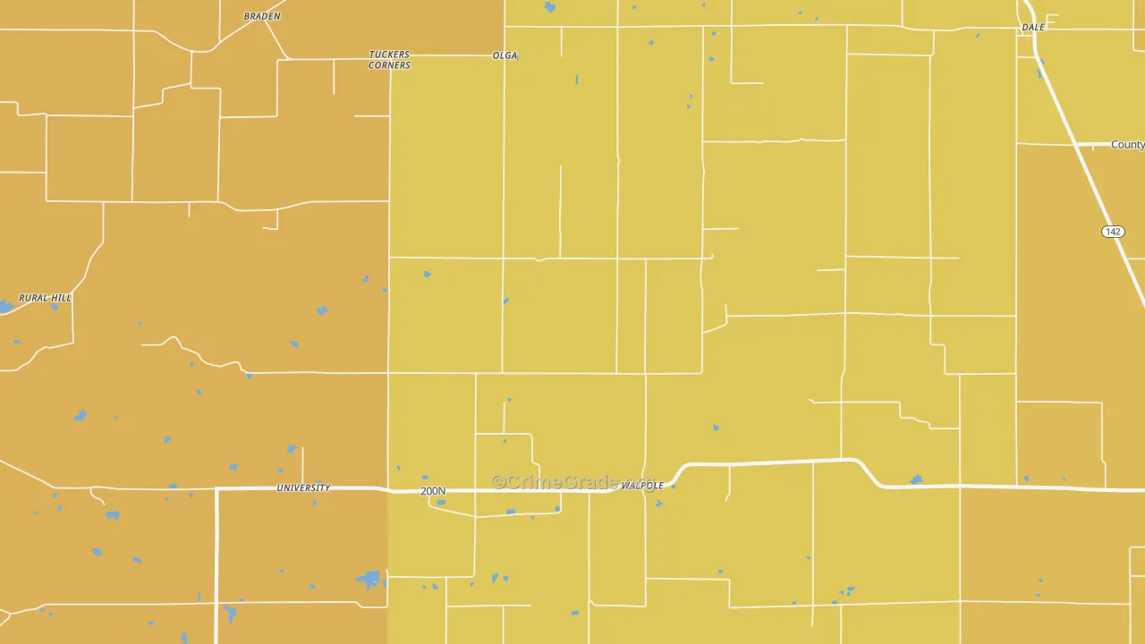 Walpole, IL Map of Murder Rates