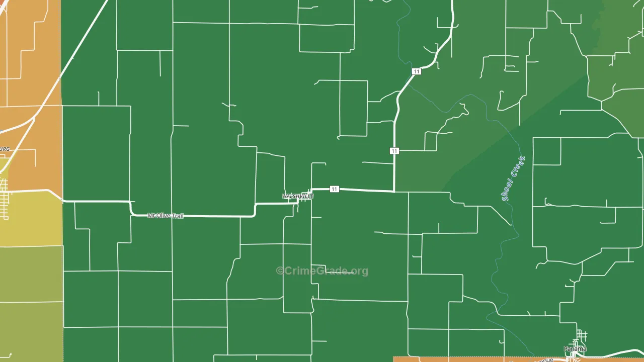 Walshville, IL Map of Murder Rates