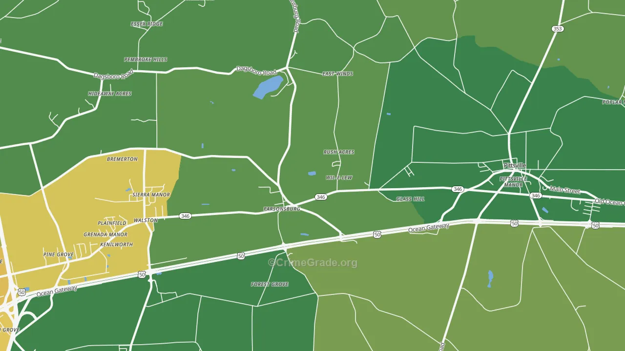 Walston, MD Map of Murder Rates
