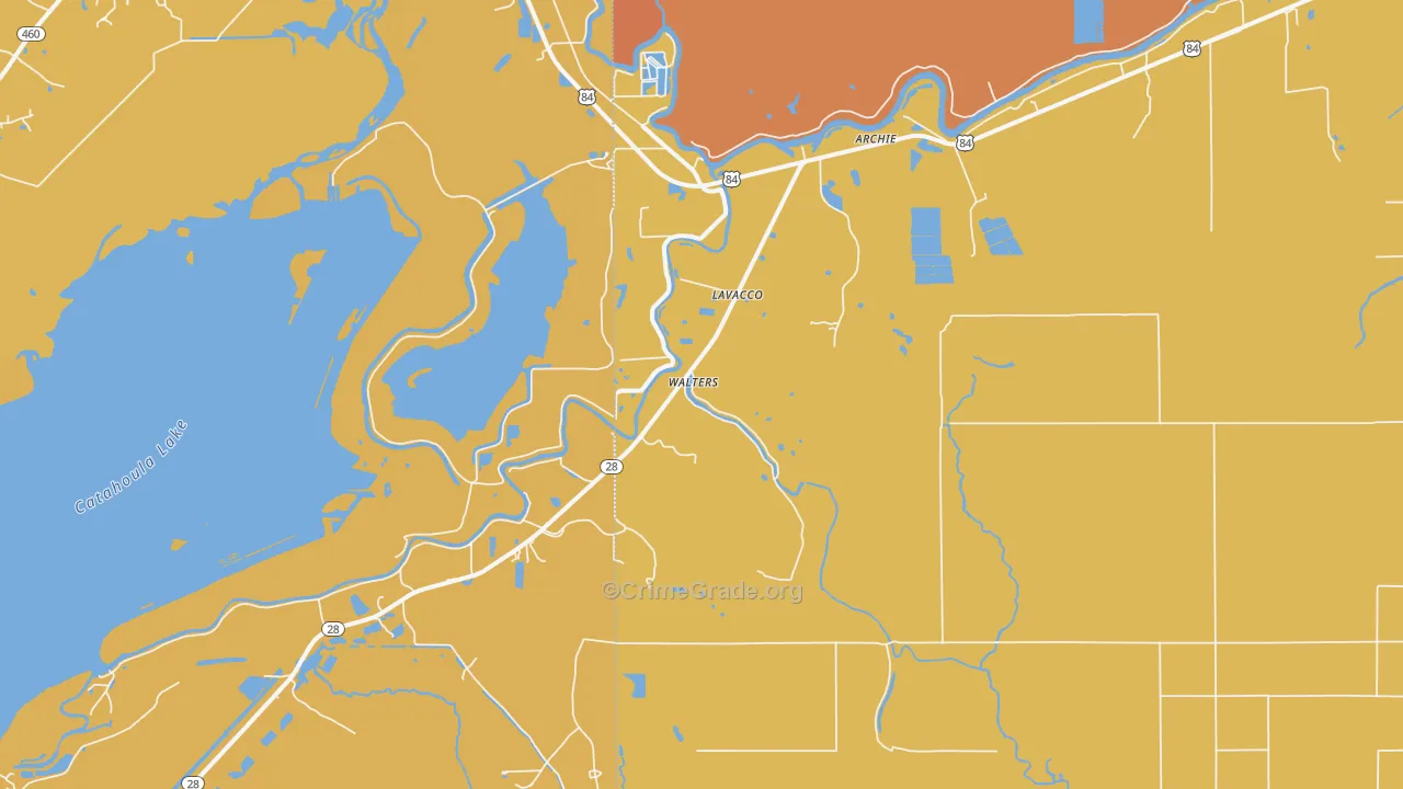 Walters, LA Map of Murder Rates
