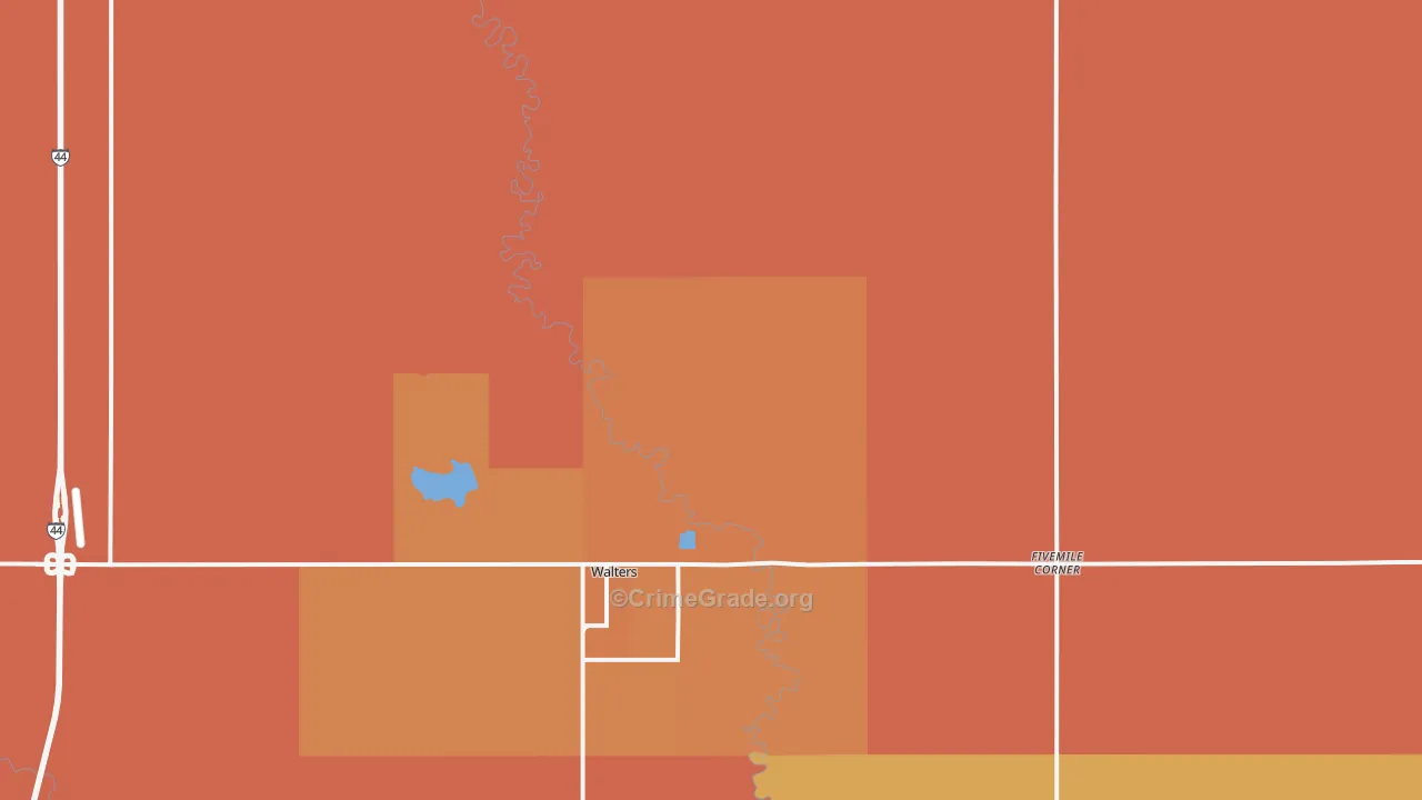 Walters, OK Map of Murder Rates