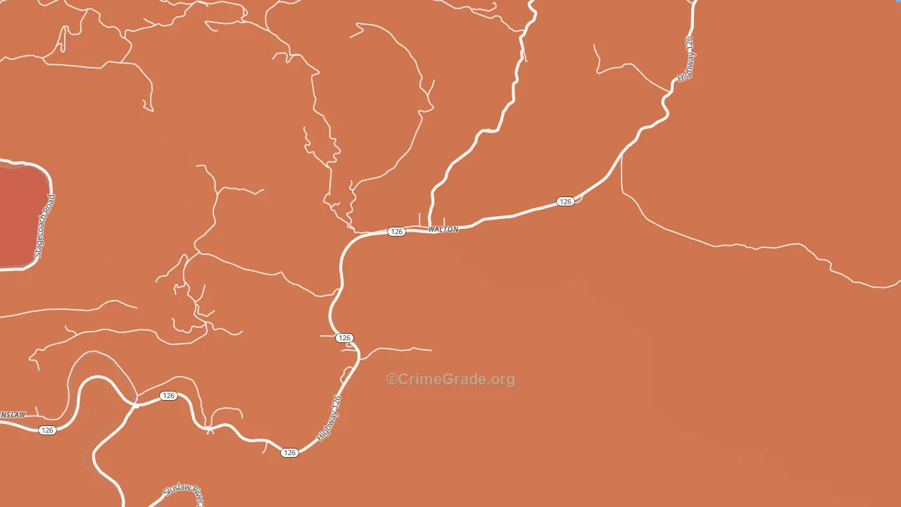 Walton, OR Map of Murder Rates