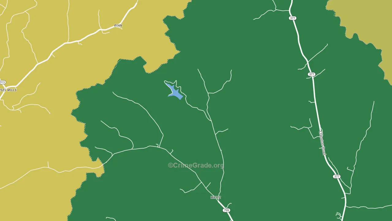 Waltz, KY Map of Murder Rates